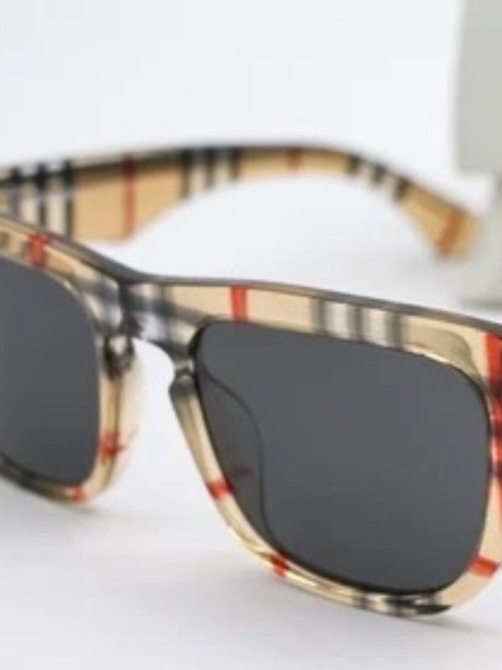 Burberry Unisex Check Square Sunglasses (B4431U) 56-20 145mm